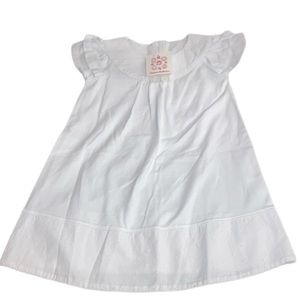 Hanna Andersson white flutter sleeve dress size 3T